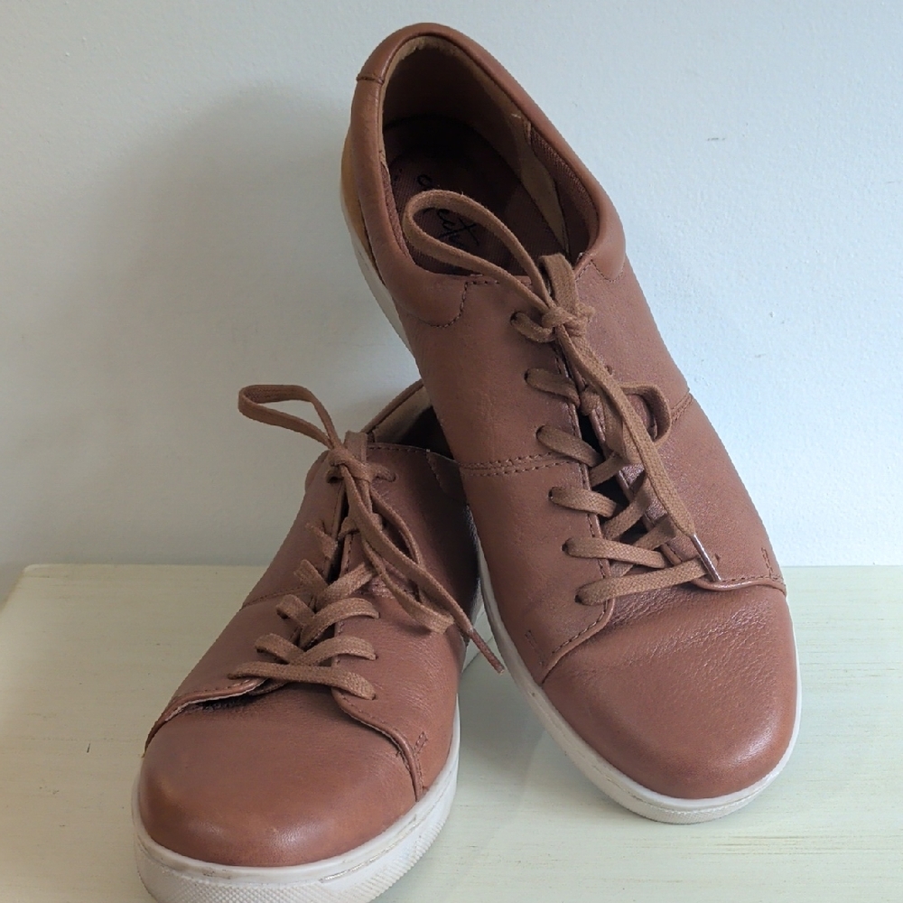 Clark's Brown Leather Lace Up Sneakers Size 11 Men's